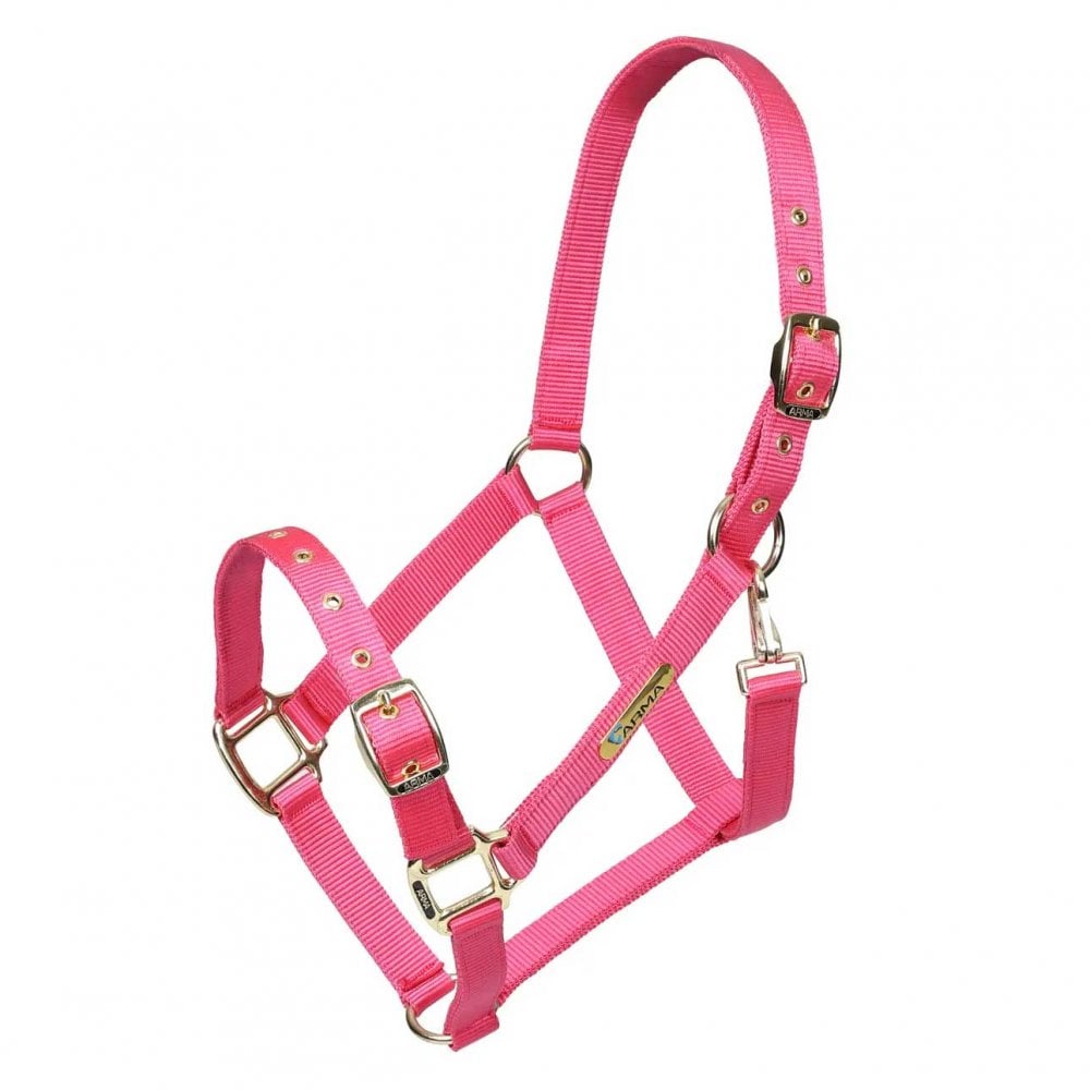 Shires Arma Adjustable Headcollar Pink