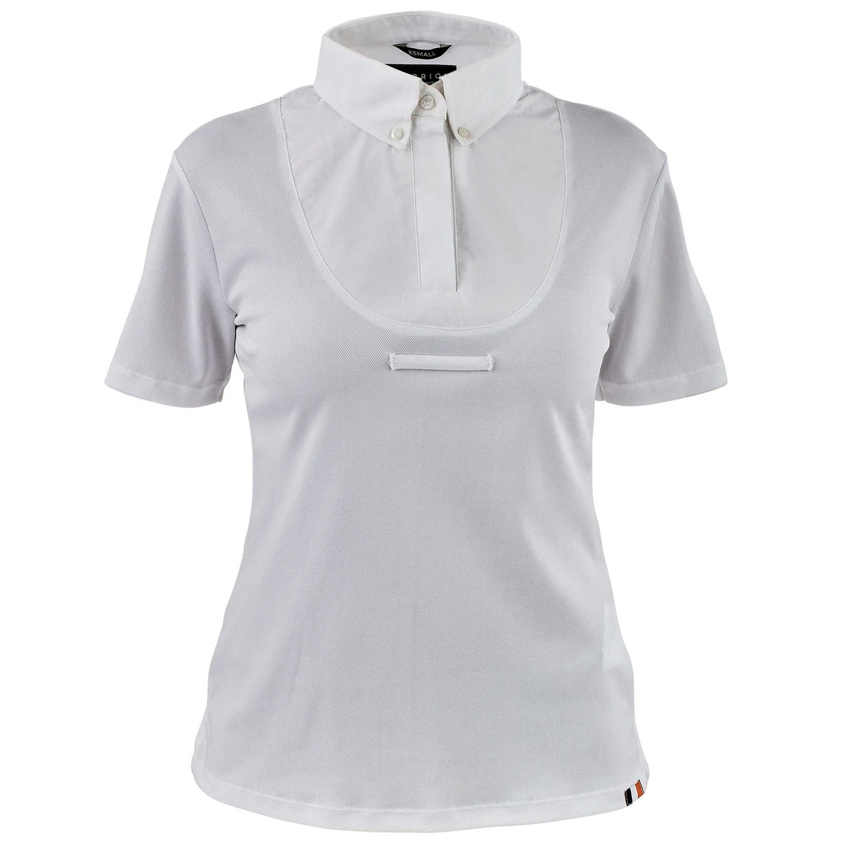 Aubrion Ladies Short Sleeve Tie Shirt White
