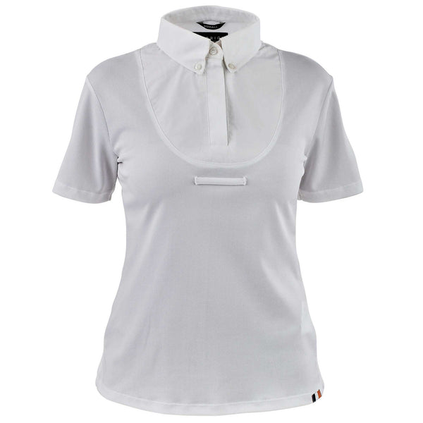 Aubrion Ladies Short Sleeve Tie Shirt White
