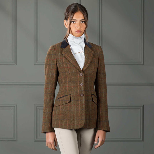 Aubrion Saratoga Ladies Showing Jacket Rust Check