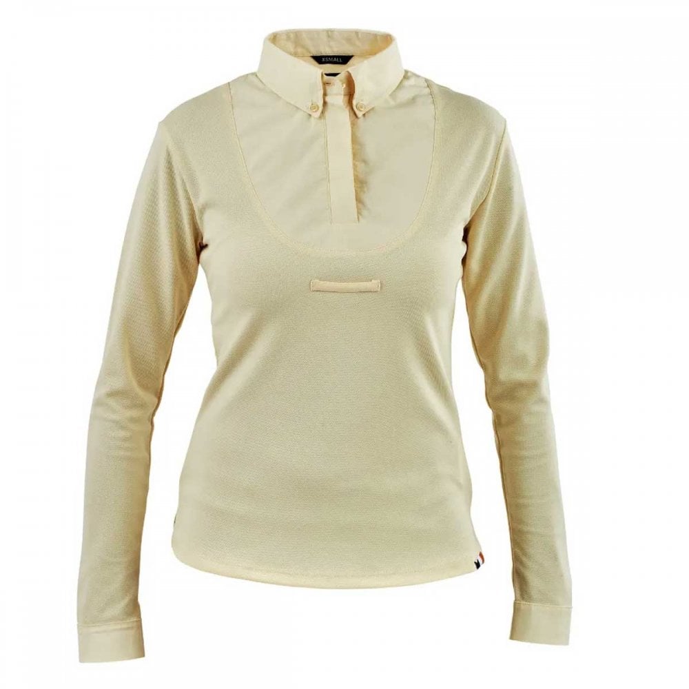 Aubrion Ladies Long Sleeve Tie Shirt Yellow