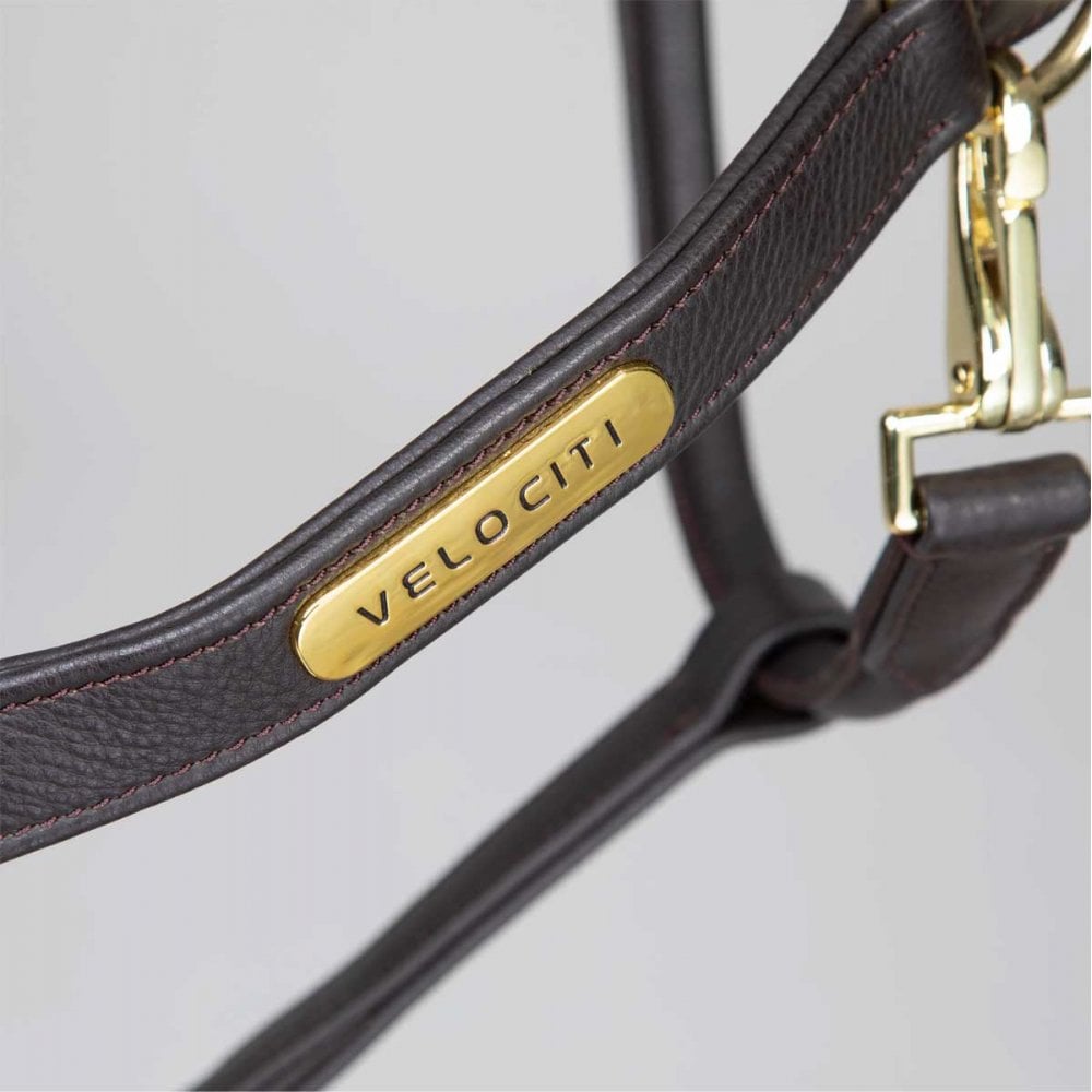 Shires Velociti Rapida Comfort Leather Headcollar Havana