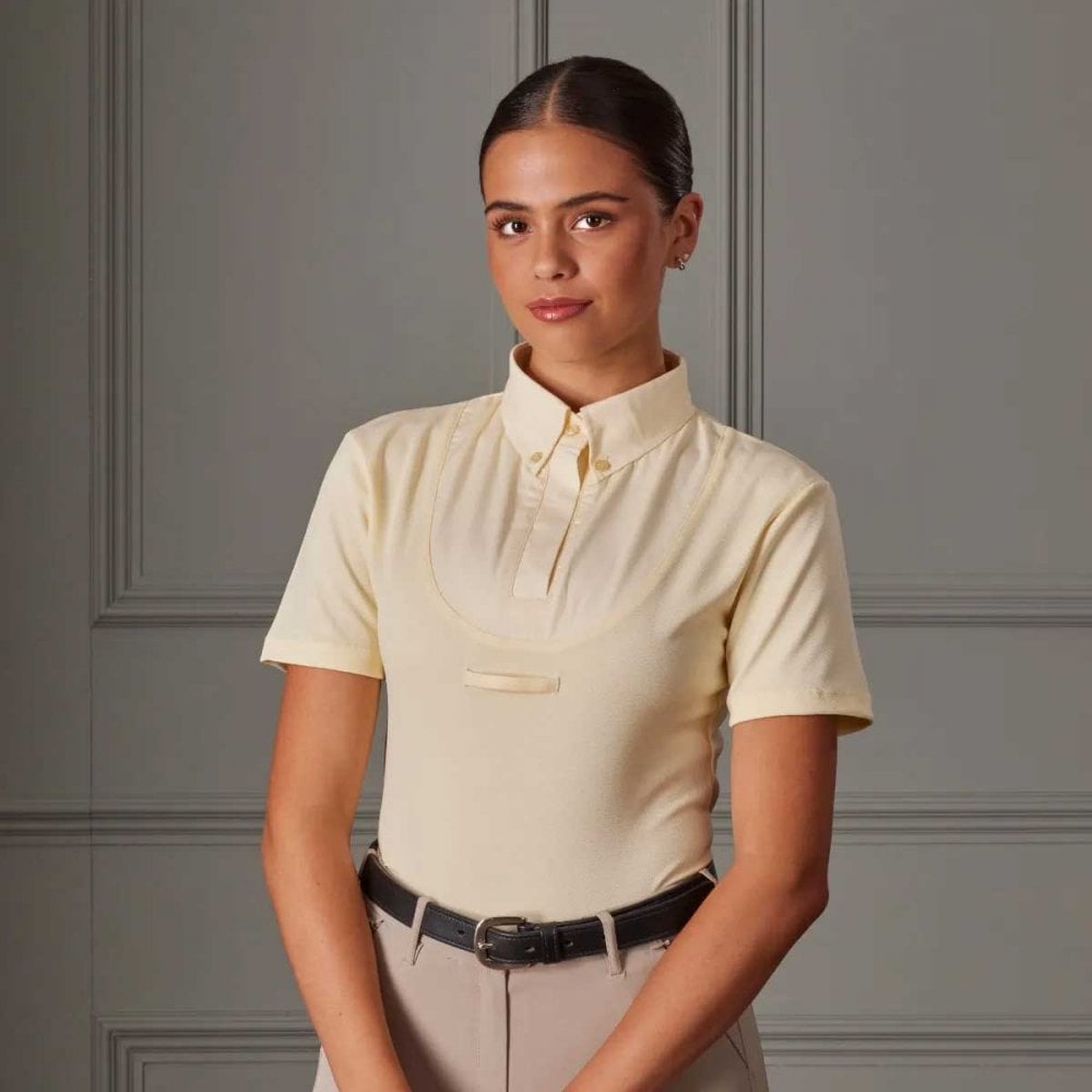 Aubrion Ladies Short Sleeve Tie Shirt Yellow