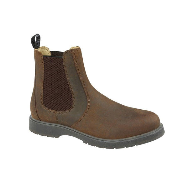 Grafters Gusset Chelsea Boots Waxy Brown