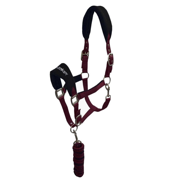 Whitaker Club Headcollar & Leadrope Set Burgundy