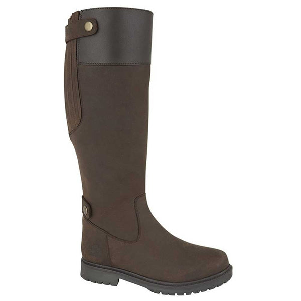 Woodland Harper Back Zip Country Boots Waxy Brown