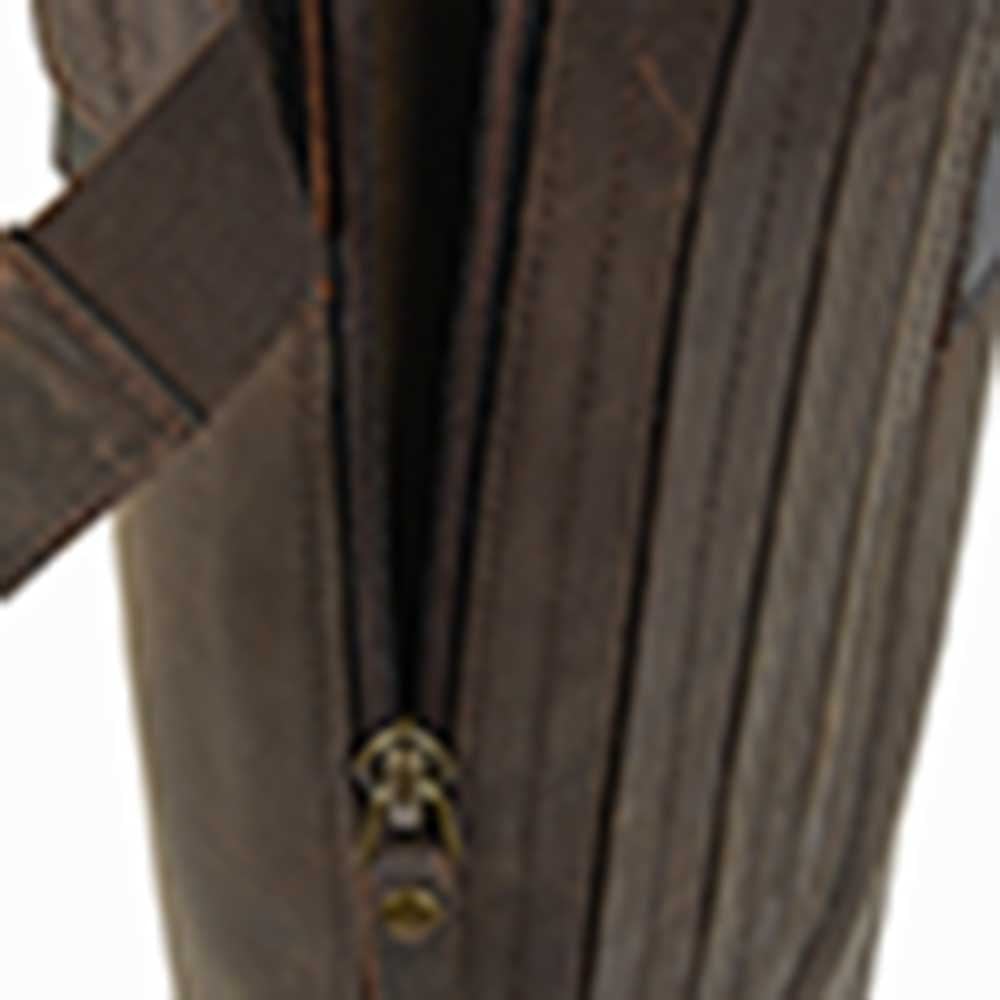 Woodland Harper Back Zip Country Boots Waxy Brown