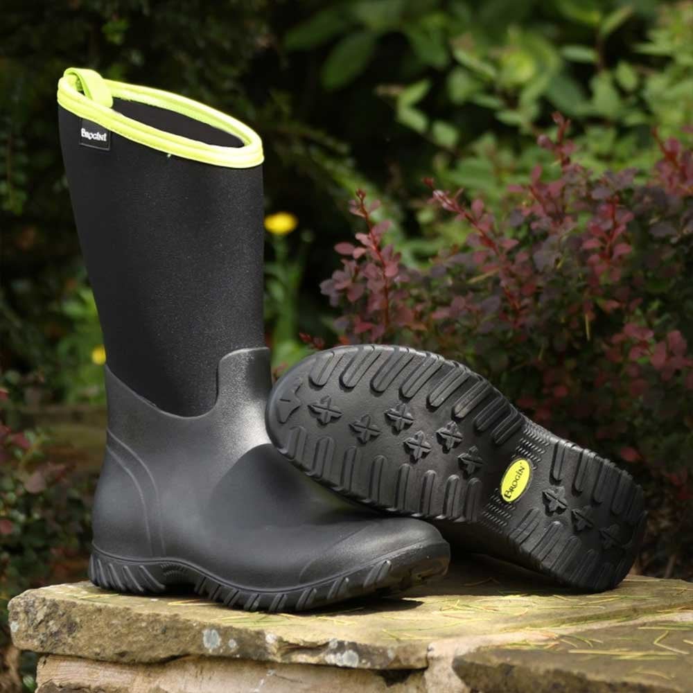 Brogini Belmount Muck Boots Black Lime