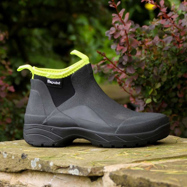 Brogini Carr Slip On Muck Boots Black Lime