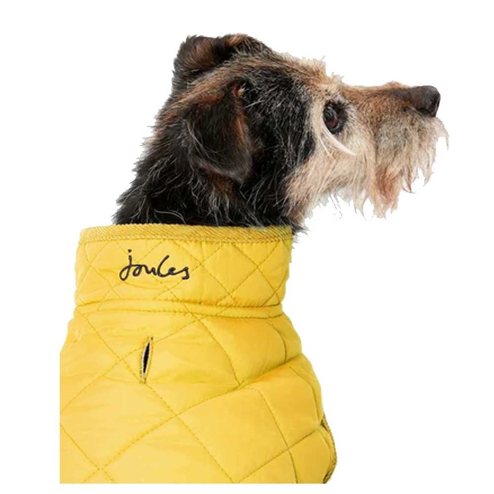 Joules Antique Gold Quilted Dog Coat