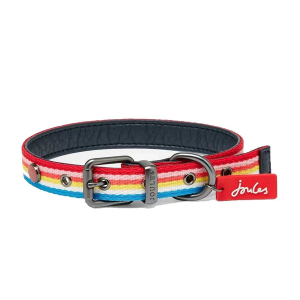 Joules Rainbow Stripe Dog Collar