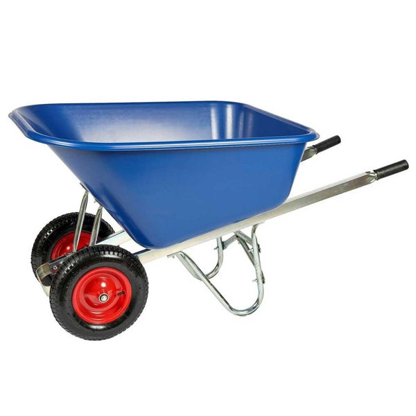 Carrimore Twin Wheelbarrow Blue 200Ltr
