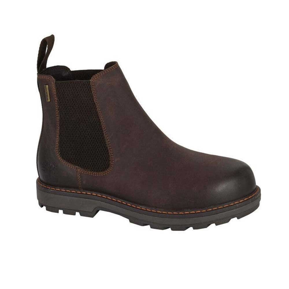 Woodland Waterproof Twin Gusset Dealer Boots Waxy Brown