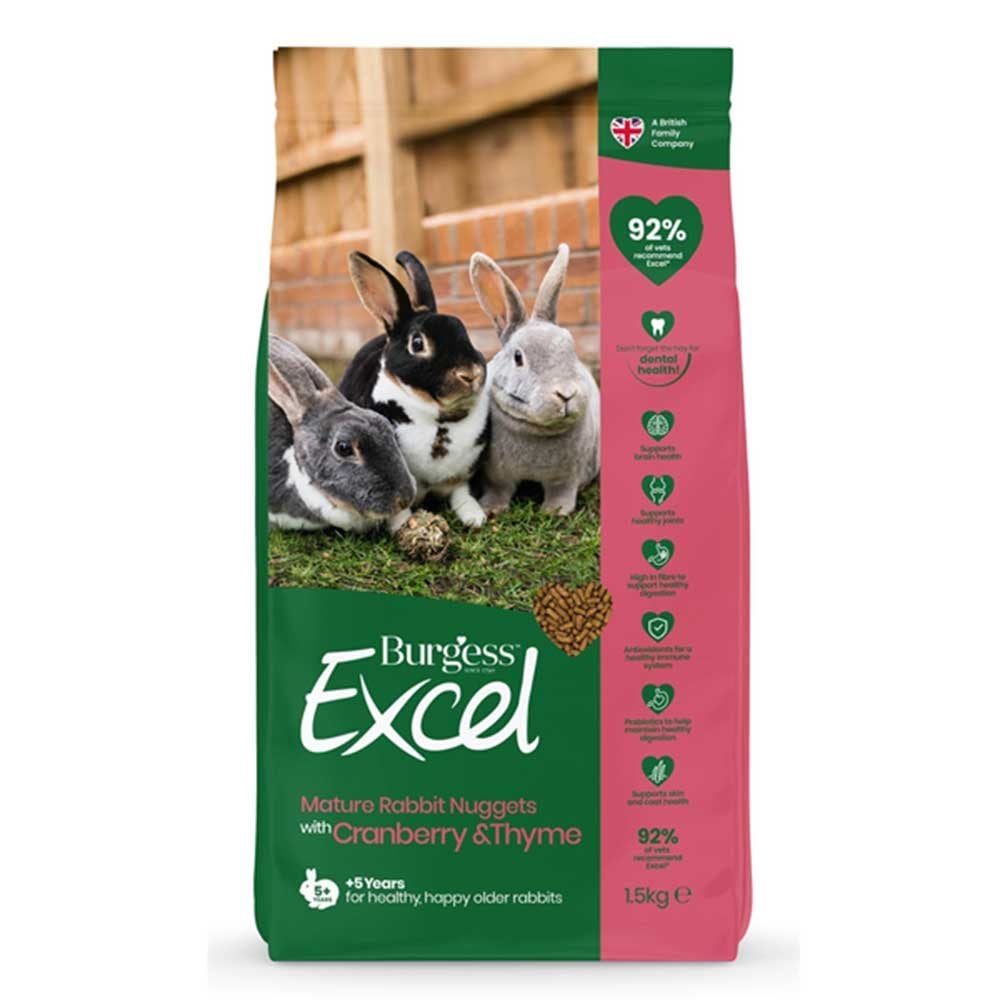 Burgess Rabbit Excel Mature Cranberry & Thyme 1.5Kg