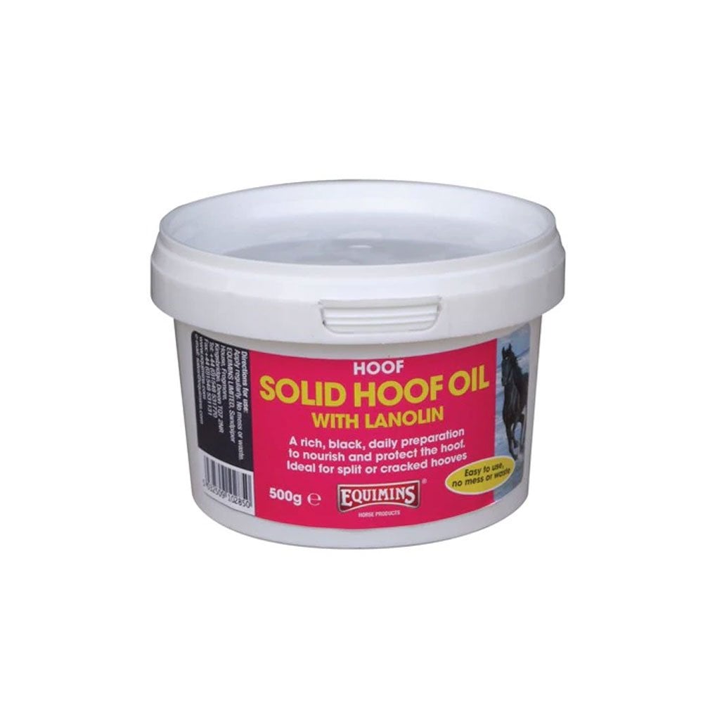 Equimins Solid Hoof Oil with Lanolin 500g - Horse Hoof Oil