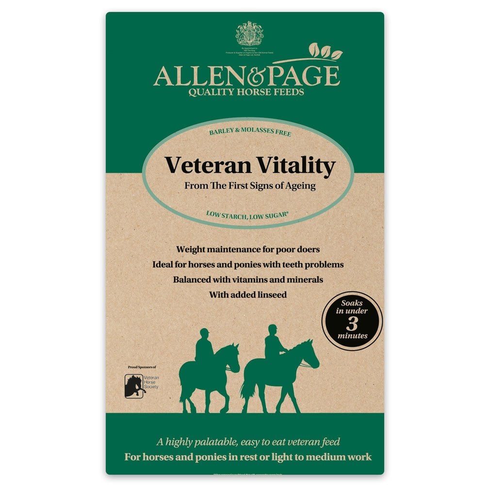 Allen & Page Veteran Vitality 20Kg - Horse Feed