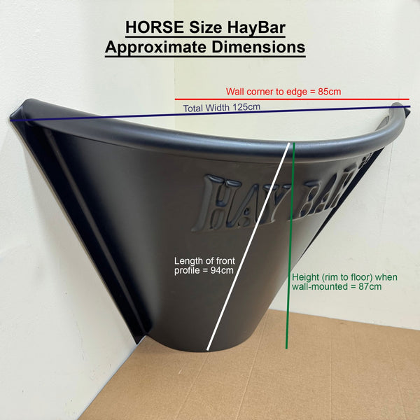 HAYBAR Horse Hay Bar - Horse Feeder Black