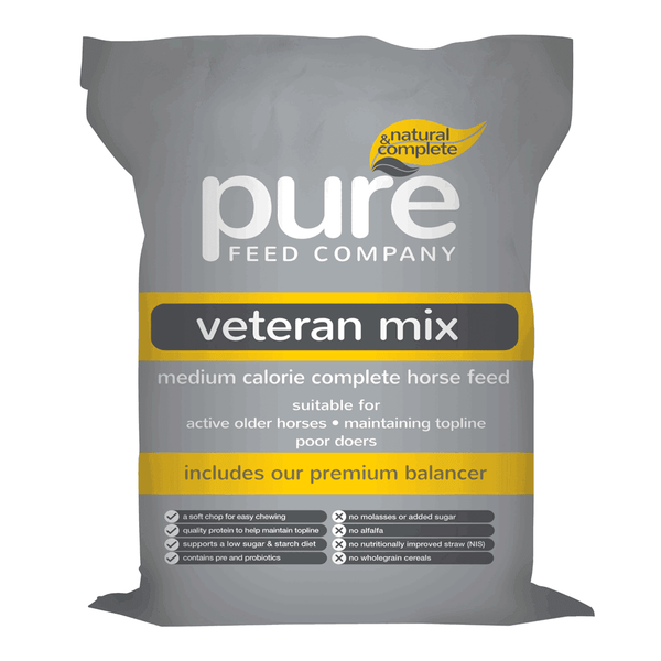 Pure Feed Company Pure Veteran Mix 15Kg Horse Feed (CHOP)
