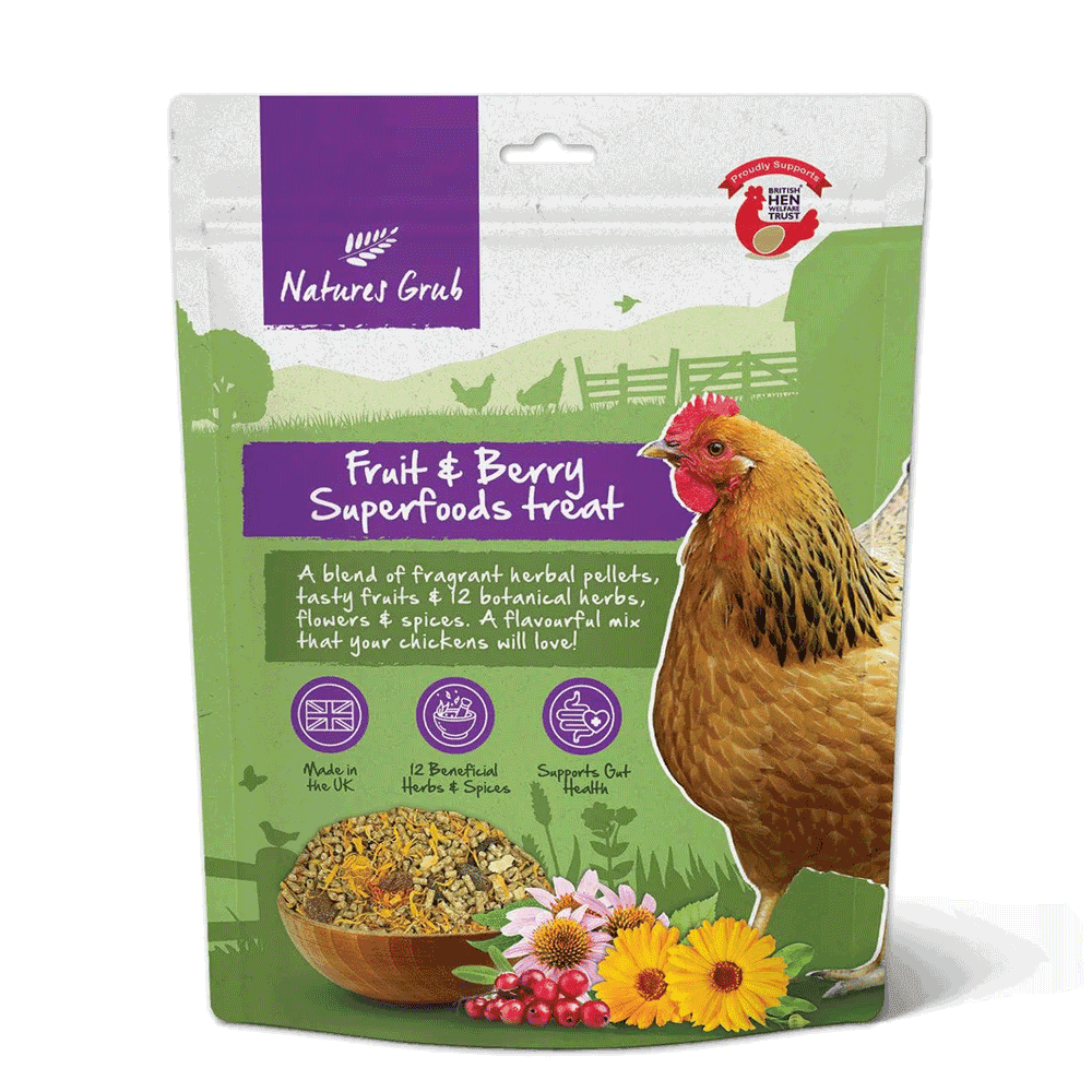 Natures Grub Fruit & Berry Superfood Poultry Treat 600g