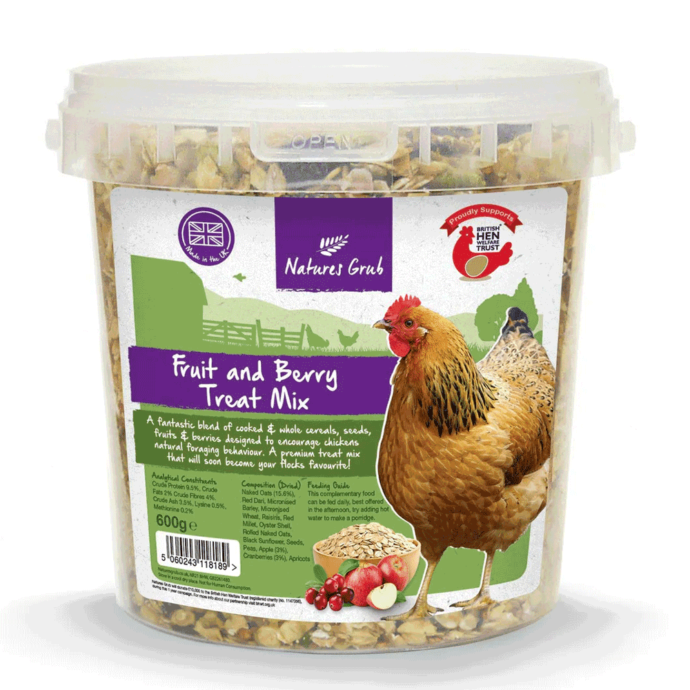 Natures Grub Fruit & Berry Treat Mix Tub 600g