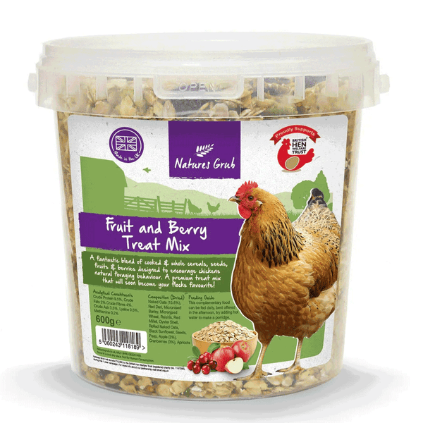 Natures Grub Fruit & Berry Treat Mix Tub 600g