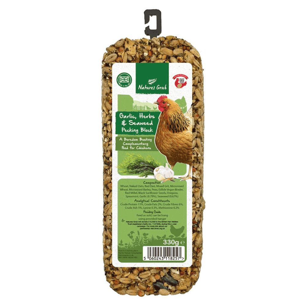 Burnhills Garlic, Herb & Seaweed Pecking Block 330g