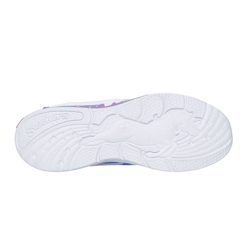 Skechers Light Unicorn Chaser Kids Trainers Blue Sparkle