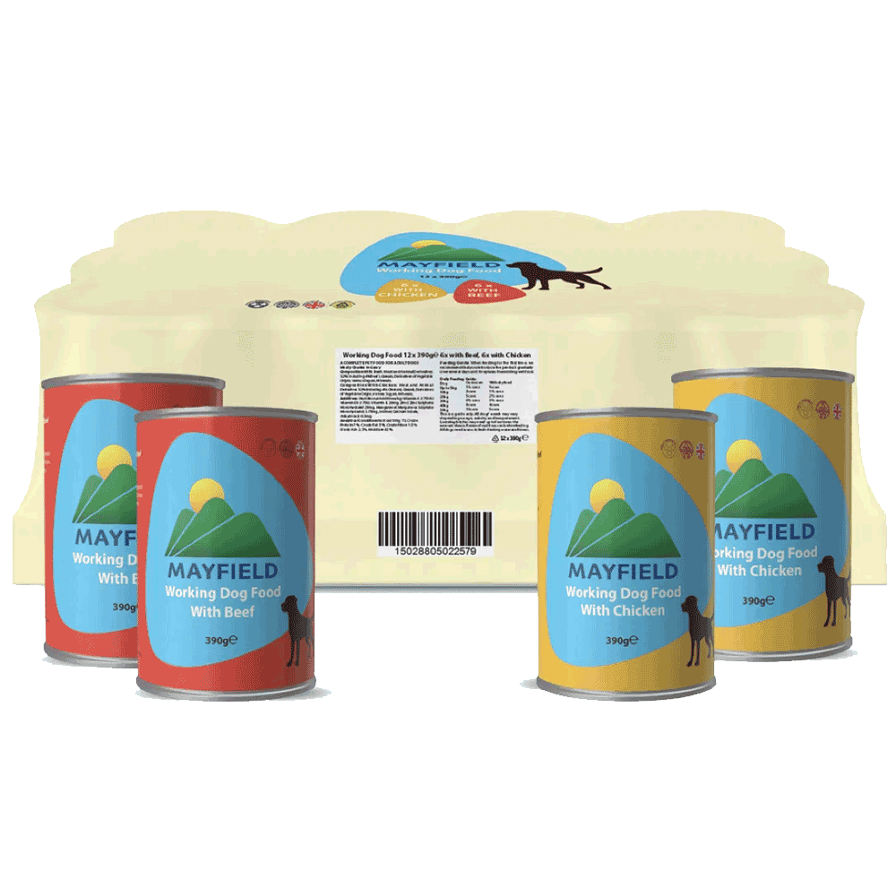 Mayfield Working Dog Food Tins Beef & Chicken 12 Pack (12 x 390g)