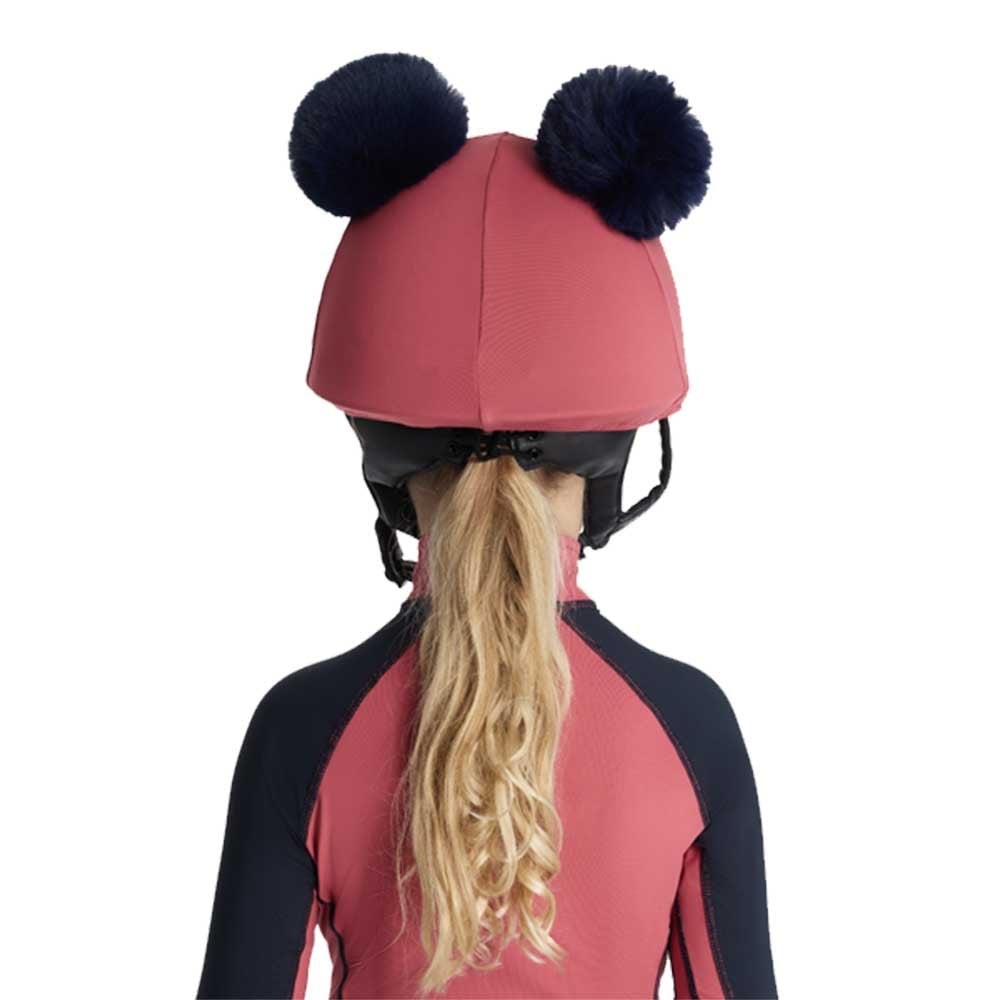 LeMieux Double Pom Hat Silk Cranberry
