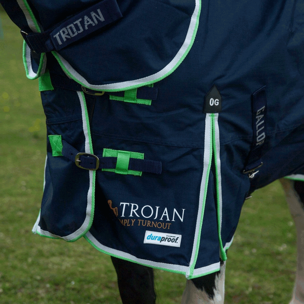 Gallop Duraproof Lightweight Combo 0g Turnout Rug Navy/Green