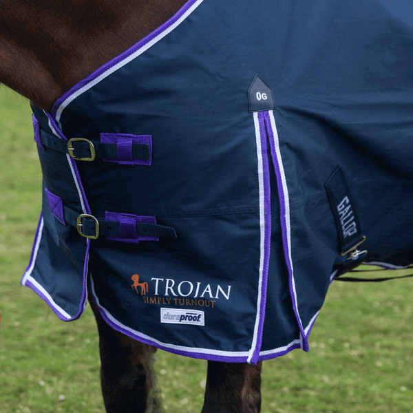 Gallop Duraproof Lightweight 0g Standard Neck Turnout Rug Navy/Purple