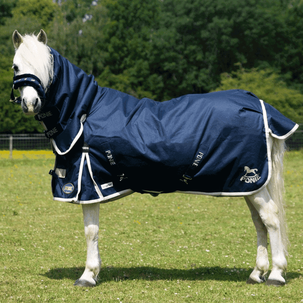 Gallop Ponie Duraproof Combo 100g Turnout Rug Navy/Beige