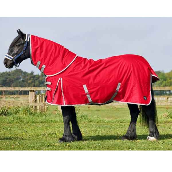 Firefoot Detachable Neck Turnout Rug 200g Red/Grey