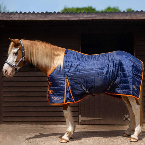 Gallop Trojan Stable Rug Navy/Orange 100g