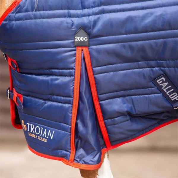 Gallop Trojan Stable Rug 200g Navy/Red