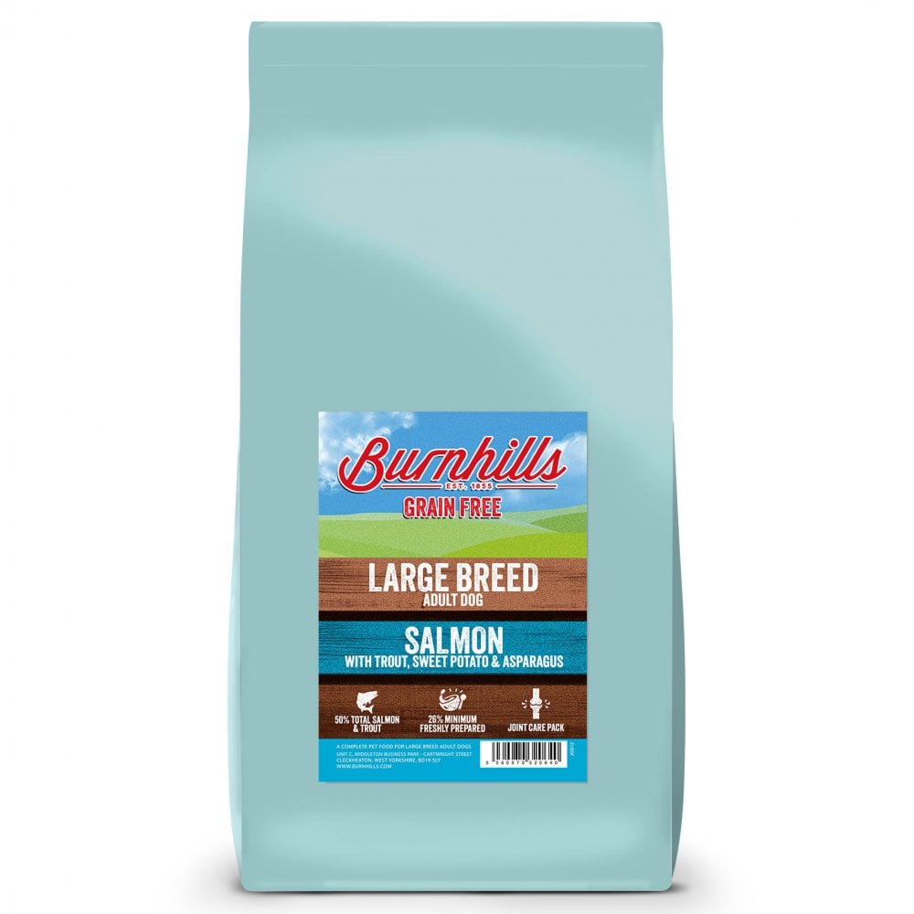 Burnhills Grain Free LARGE BREED Adult Salmon Trout Sweet Potato Asparagus