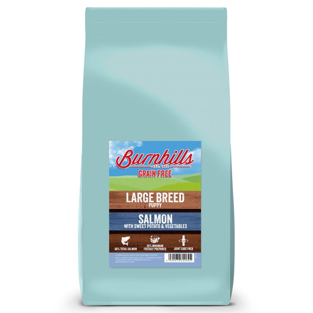 Burnhills LARGE BREED PUPPY Grain Free Salmon, Sweet Potato & Veg