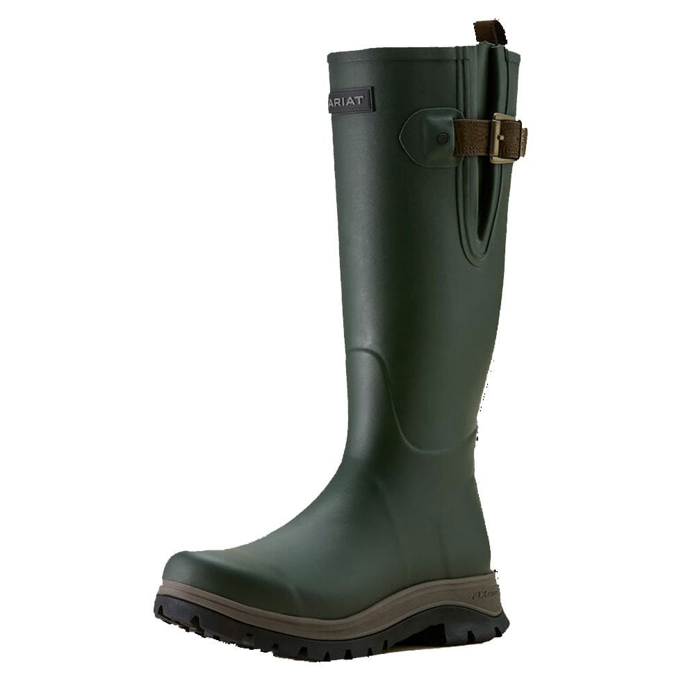 Ariat Mens Woodstock Rubber Wellington Boot Olive Green