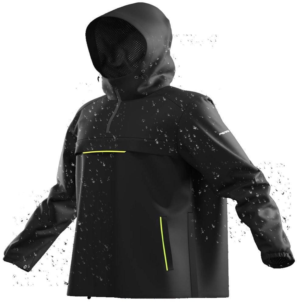 Performance Brands Nautilus Premium Waterproof Breathable Over Head Jacket Black