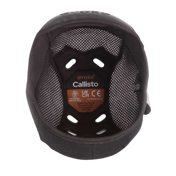 Evoke Callisto Removeable Crown Padded Helmet Liner Black
