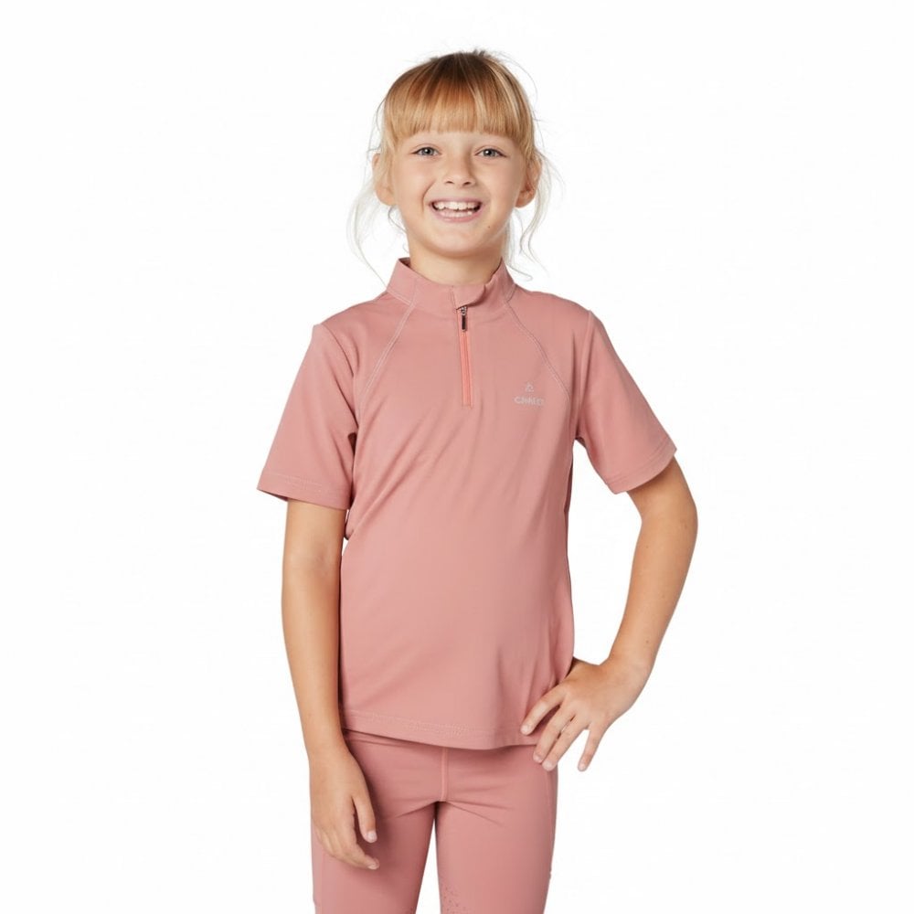 Short Sleeved Childs Base Layer Dusky Pink