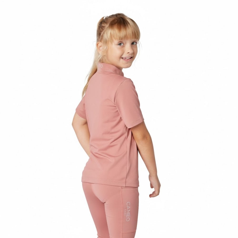 Short Sleeved Childs Base Layer Dusky Pink