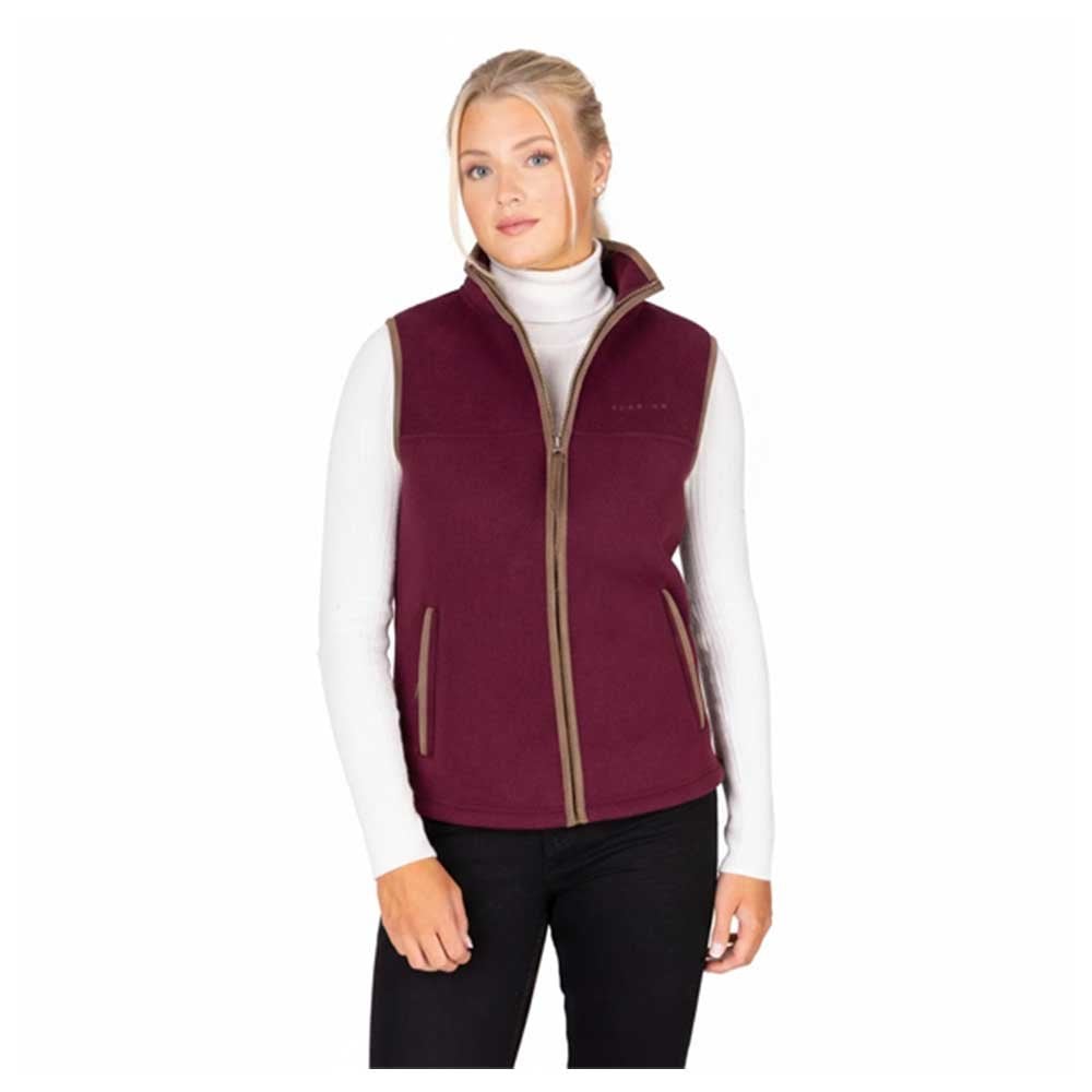 Aubrion Fleece Gilet Maroon