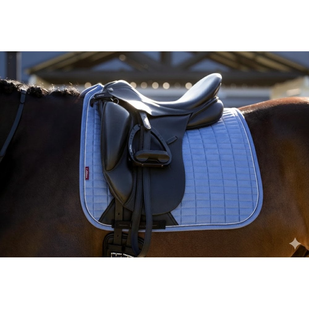 LeMieux Suede Dressage Square Pad Powder Blue