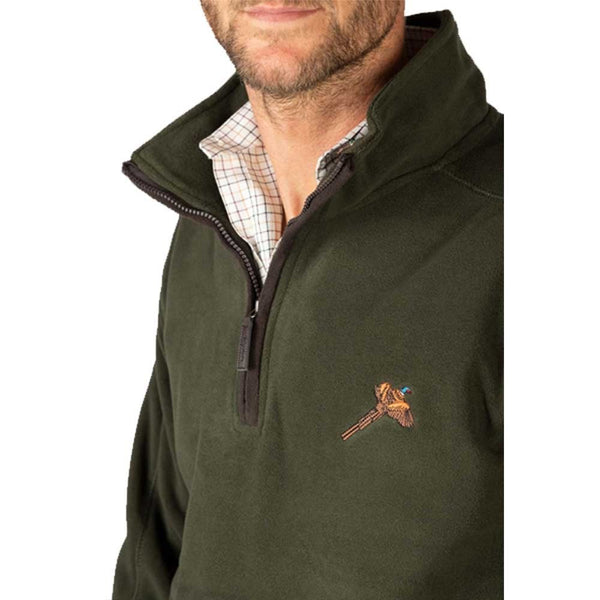 Rydale Men's Half Zip Fleece Gransmoor Olive