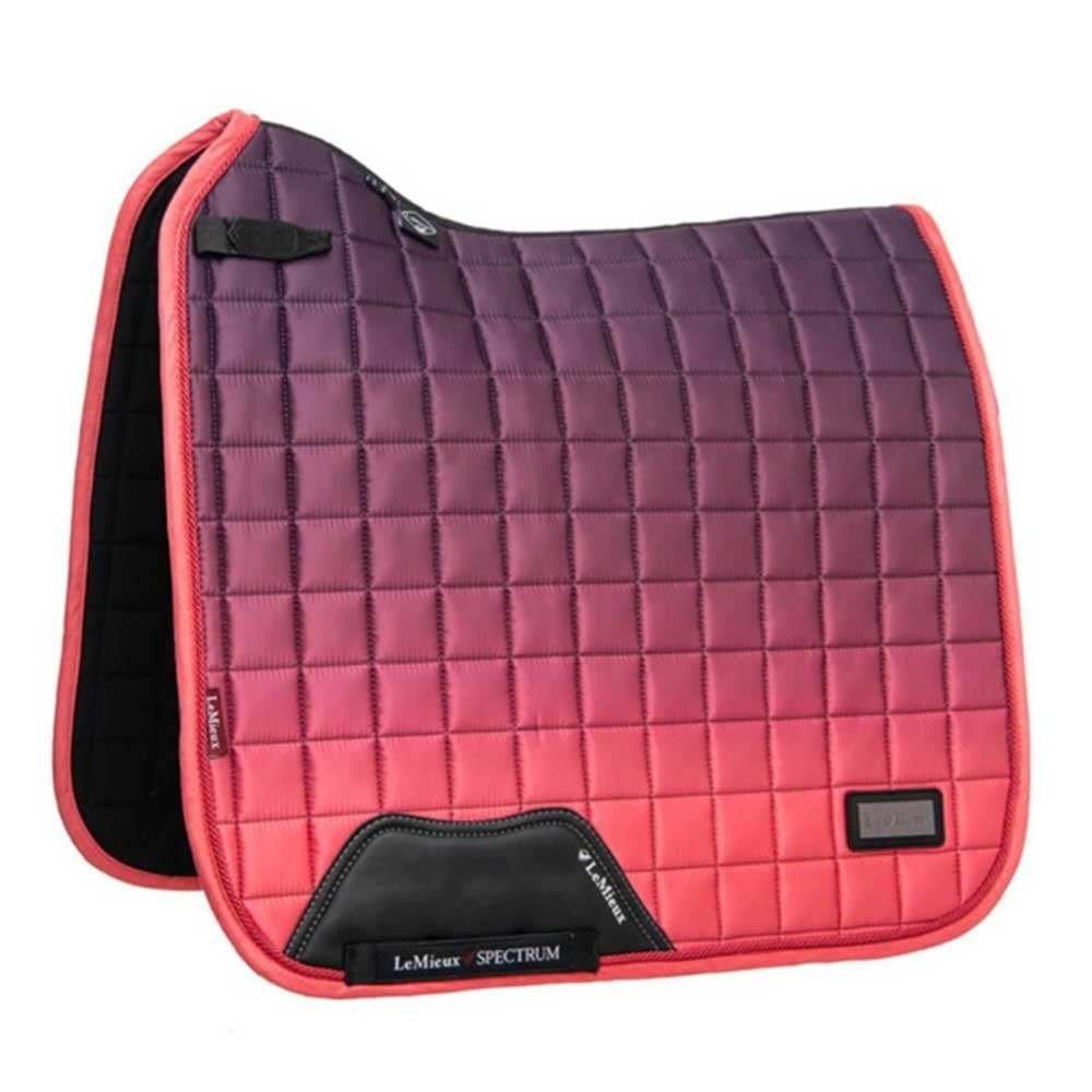 LeMieux Spectrum Dressage Square Aubergine/Papaya Large