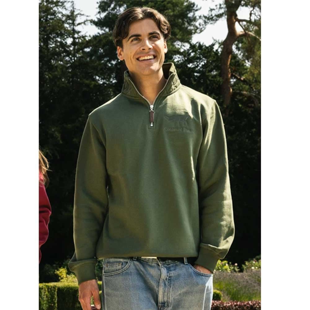Cotswold Fox Tetbury Quarter Zip Basil Green