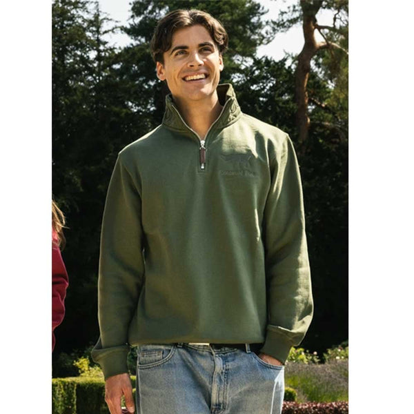 Cotswold Fox Tetbury Quarter Zip Basil Green