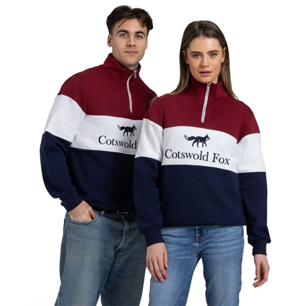 Cotswold Fox Cirencester Quarter Zip Burgundy