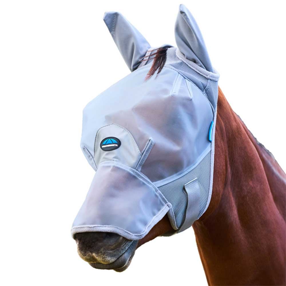 Comfitec Fine Mesh Fly Mask With Ears & Nose Grey